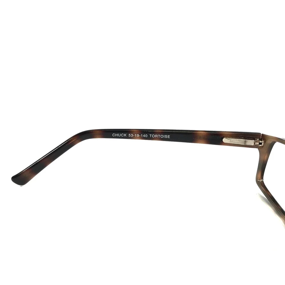 Chromos Eyeglasses Frames CHUCK TORTOISE Brown Rectangle Full Rim 53-19-140